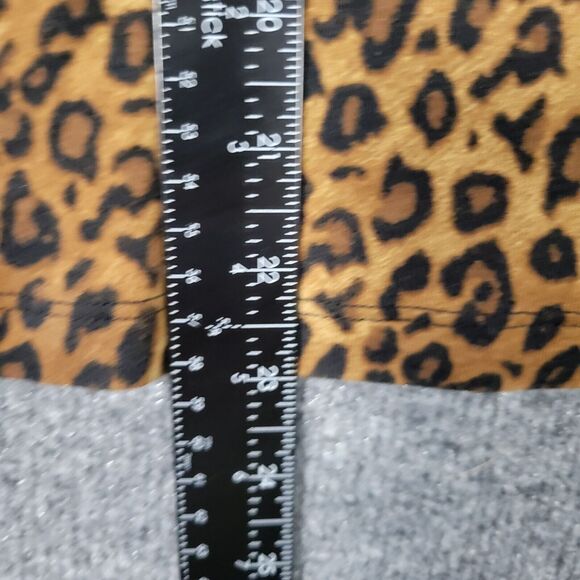 LAUREN RALPH LAUREN Leopard Animal Print Cuffed 3/4 Sleeve Snap Top SIZE XL - Picture 6 of 9